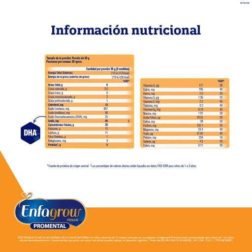LECHE ENFAGROW PROMENTAL ETAPA 3 CAJA 1.1KG