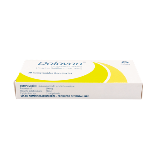 DOLOVAN COMPRIMIDO RECUBIERTO 500/10MG