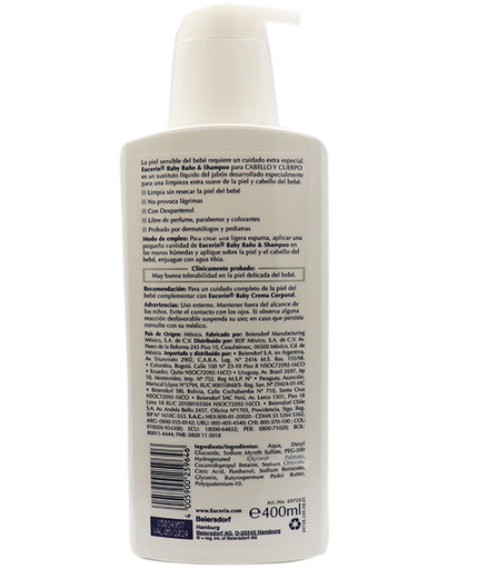 SHAMPOO EUCERIN BABY BAÑ-P-SENS 400ML 