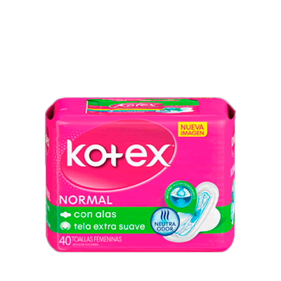 TOALLA KOTEX NORMAL/MAXI C-ALASx40 