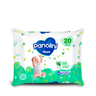 TOALLITAS PANOLINI ALOE FLOWPACKx20 