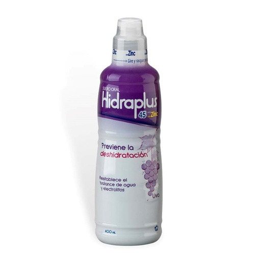 HIDRAPLUS C-ZINC UVA SOLUCION ORAL 45MEQ 400ML 