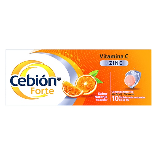 CEBION FORTE COMPRIMIDO EFERVESCENTE 1000/10MG