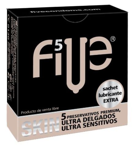 PRESERVATIVO FIVE SKIN CAJAx5
