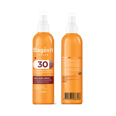 BRONCEADOR BAGOVIT SOLAR FPS30 SPRAY 200GR