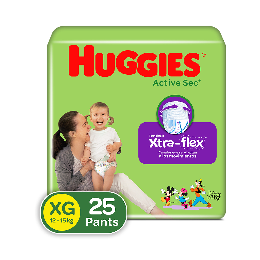 PAÑAL HUGGIES ACTIVE SEC PANTS E4/XGx25
