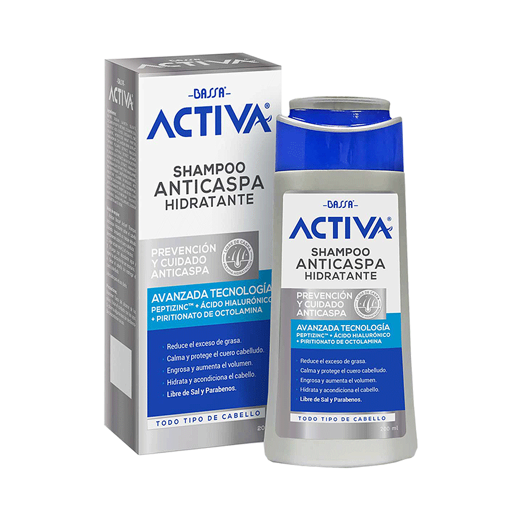SHAMPOO BASSA ACTIVA ANTICASPA HIDRATANTE 200ML