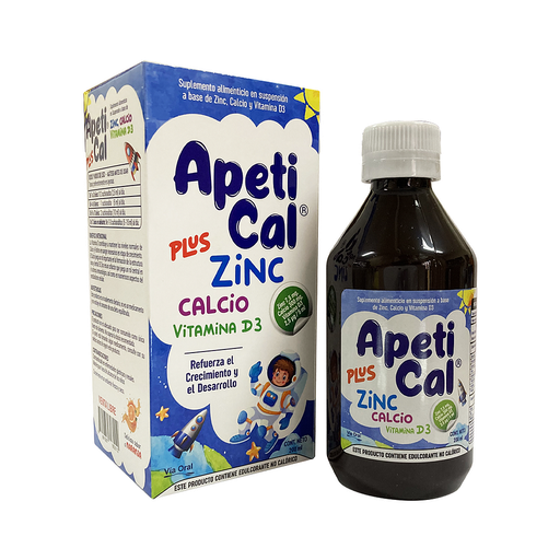 APETICAL PLUS CON ZINC + CALCIO + VITAMINA D3 SUSPENSION 200ML