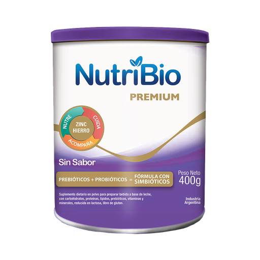 NUTRIBIO PREMIUM SIN SABOR LATAx400GR