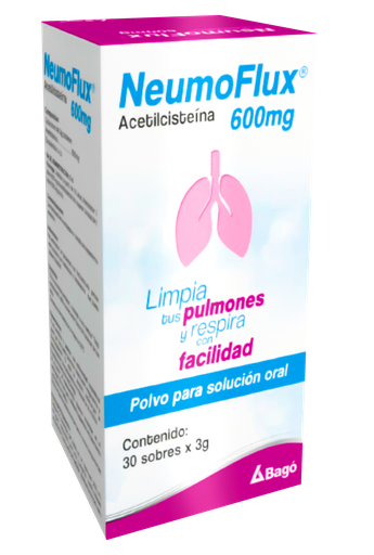 NEUMOFLUX GRANULOS PARA SOLUCION ORAL 600MG