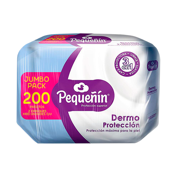TOALLITA HUMEDA PEQUEÑIN DERMO PROTECCION JUMBO PACK 