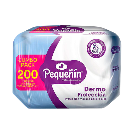 TOALLITA HUMEDA PEQUEÑIN DERMO PROTECCION JUMBO PACK 