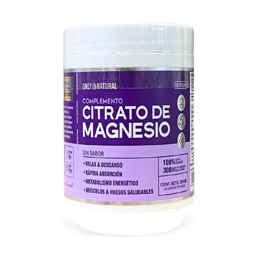 CITRATO DE MAGNESIO ONLY NATURAL POLVO SOLUCIÓN ORAL 200GR