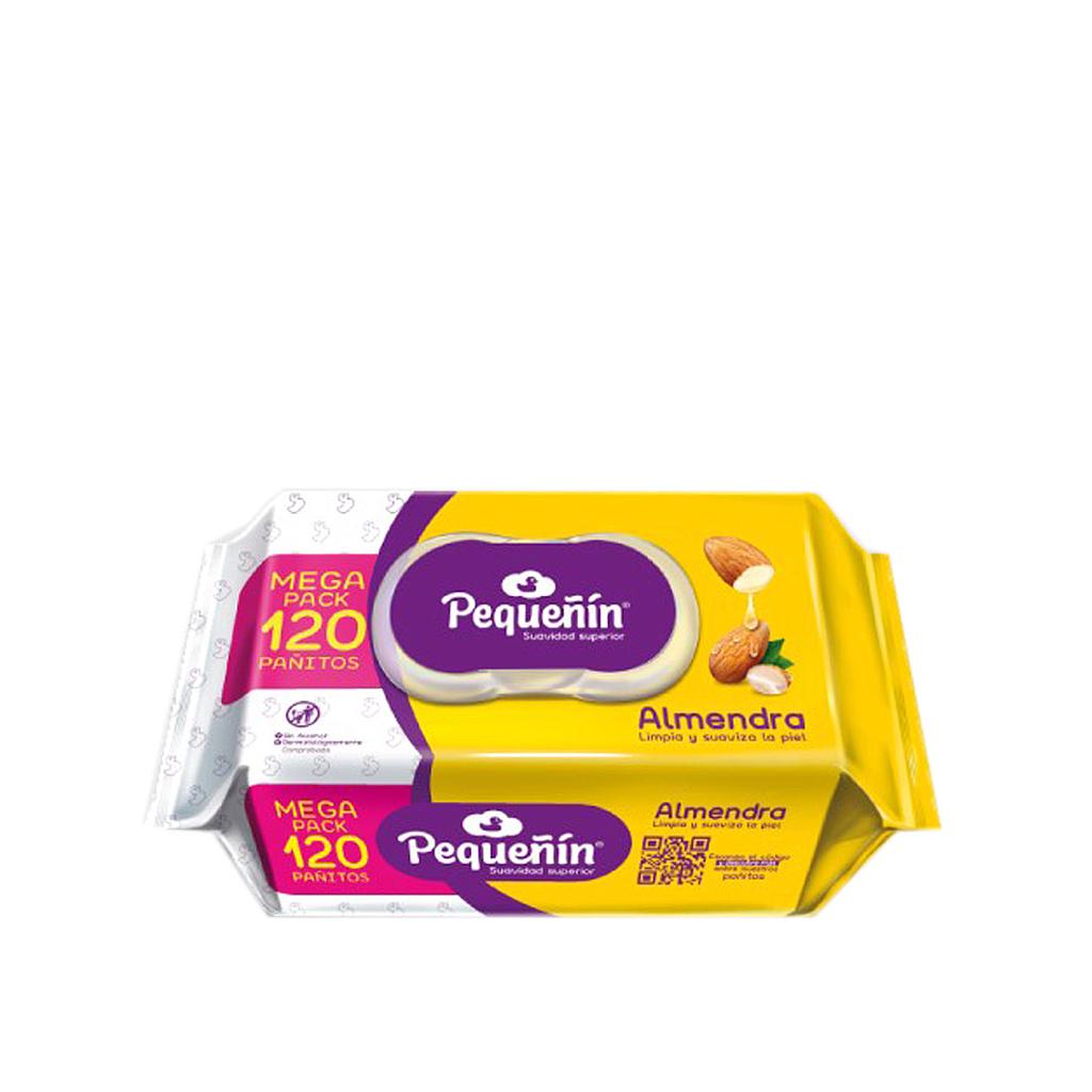 TOALLITAS PEQUEÑIN ALMENDRA FLOWPACK 120