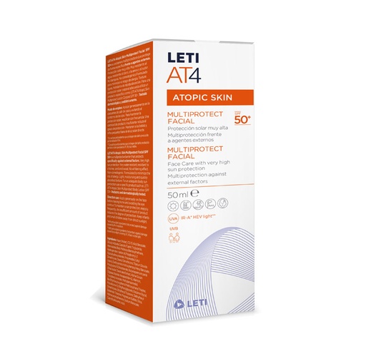 PROTECTOR SOLAR LETI AT4 MULTIPROTEC FACIAL SPF50 LOCION 50ML