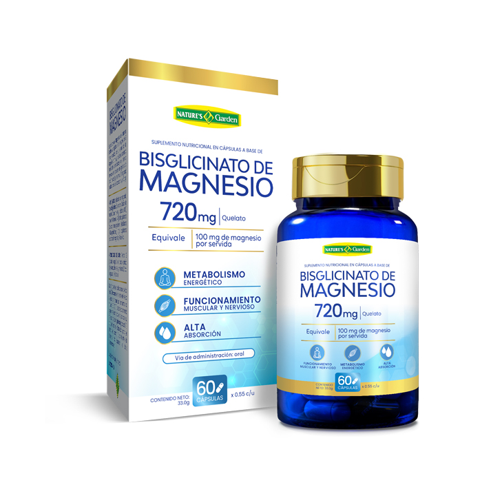 BISGLICINATO DE MAGNESIO CAPSULASx720MGx60